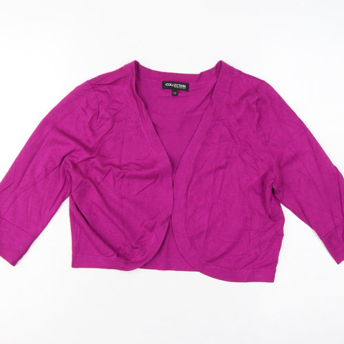 The Collection Debenhams Women’s Pink Open Cardigan UK 12 V-Neck Knit