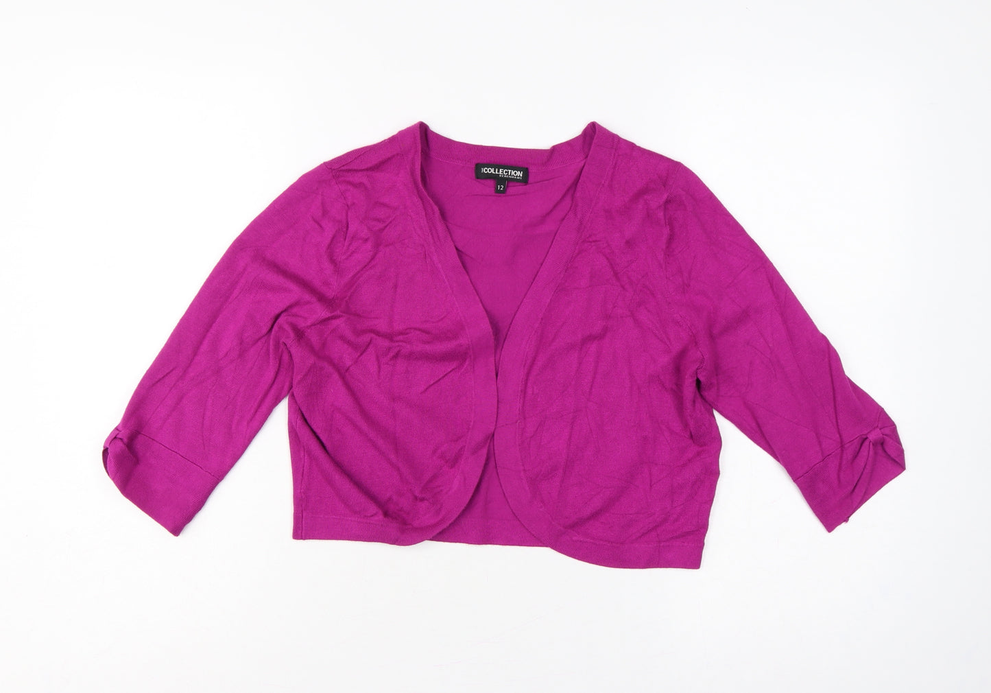 The Collection Debenhams Women’s Pink Open Cardigan UK 12 V-Neck Knit