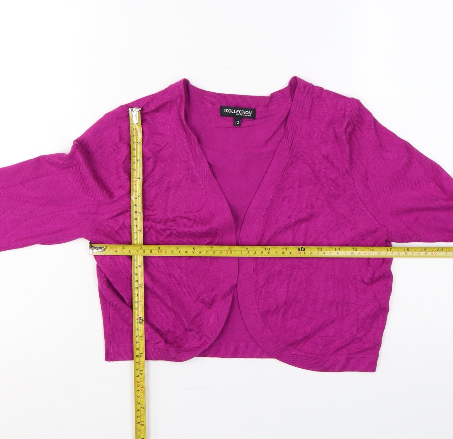 The Collection Debenhams Women’s Pink Open Cardigan UK 12 V-Neck Knit