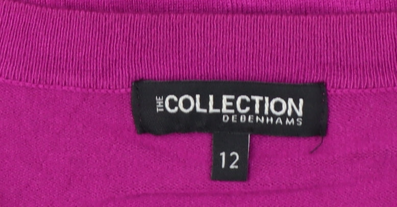 The Collection Debenhams Women’s Pink Open Cardigan UK 12 V-Neck Knit
