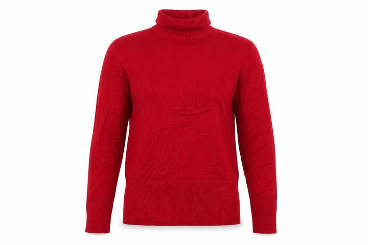 Wallis Women Red UK 10 Roll Neck Long Sleeve Knit Pullover Jumper
