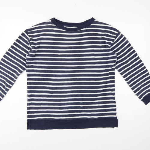 John Lewis Women’s Blue & White Striped Sweatshirt UK 10 Cotton Modal
