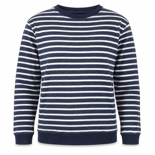 John Lewis Women’s Blue & White Striped Sweatshirt UK 10 Cotton Modal