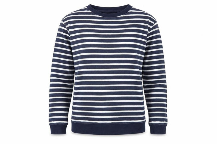 John Lewis Women’s Blue & White Striped Sweatshirt UK 10 Cotton Modal