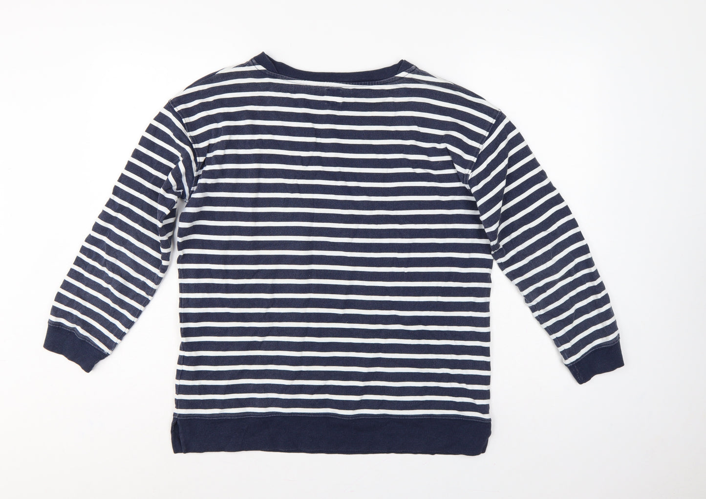 John Lewis Women’s Blue & White Striped Sweatshirt UK 10 Cotton Modal