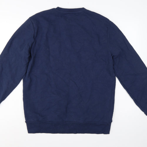 Levi's Men's Blue M Standard Logo Crew Neck Pullover Sweatshirt Cotton