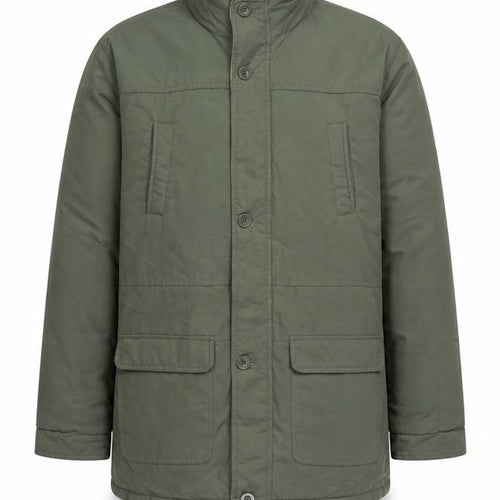 Premier Man Men’s Green M Parka Coat Padded Hooded Utility Jacket