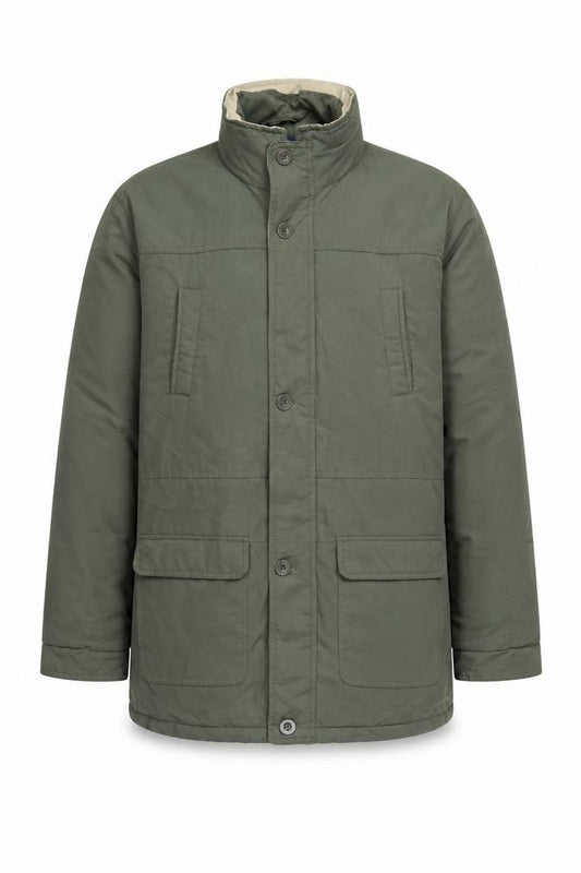 Premier Man Men’s Green M Parka Coat Padded Hooded Utility Jacket