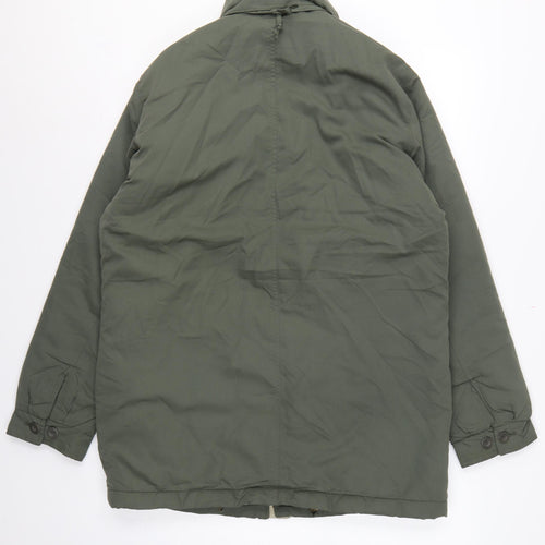 Premier Man Men’s Green M Parka Coat Padded Hooded Utility Jacket