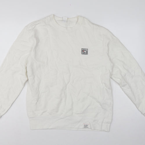 Uniqlo U Keith Haring Unisex White M Pullover Sweatshirt Embroidered