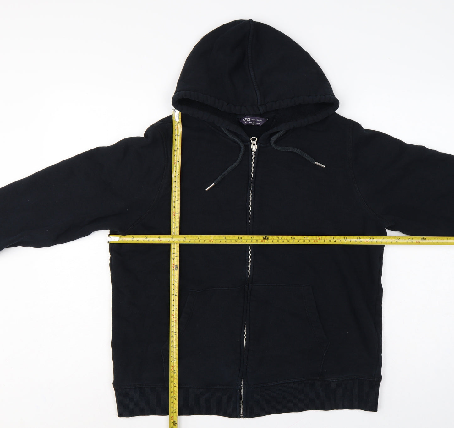 Marks and Spencer Women’s Black Size 18 Full Zip Hooded Hoodie