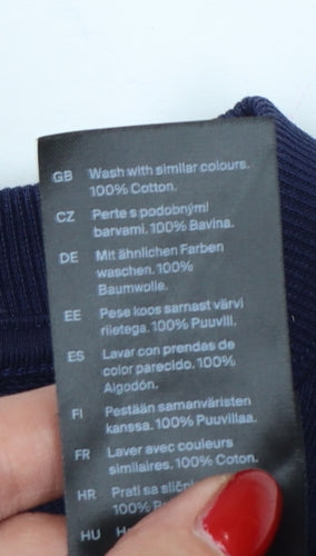 COS Women’s Blue M Pullover Crew Neck Cotton Sweatshirt Long Sleeve