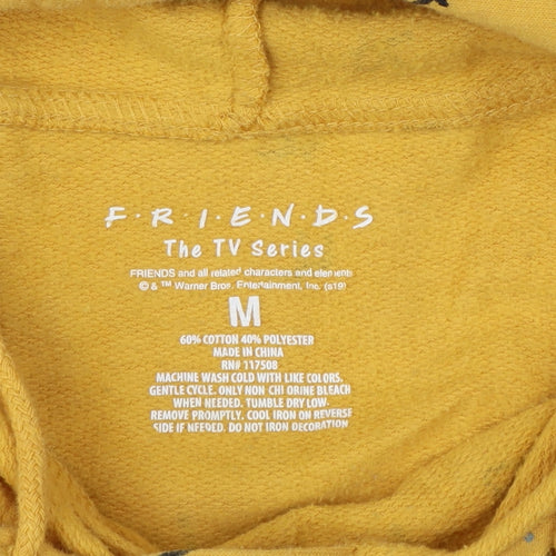 Friends TV Series Women’s Yellow Logo Hoodie M Cotton Blend