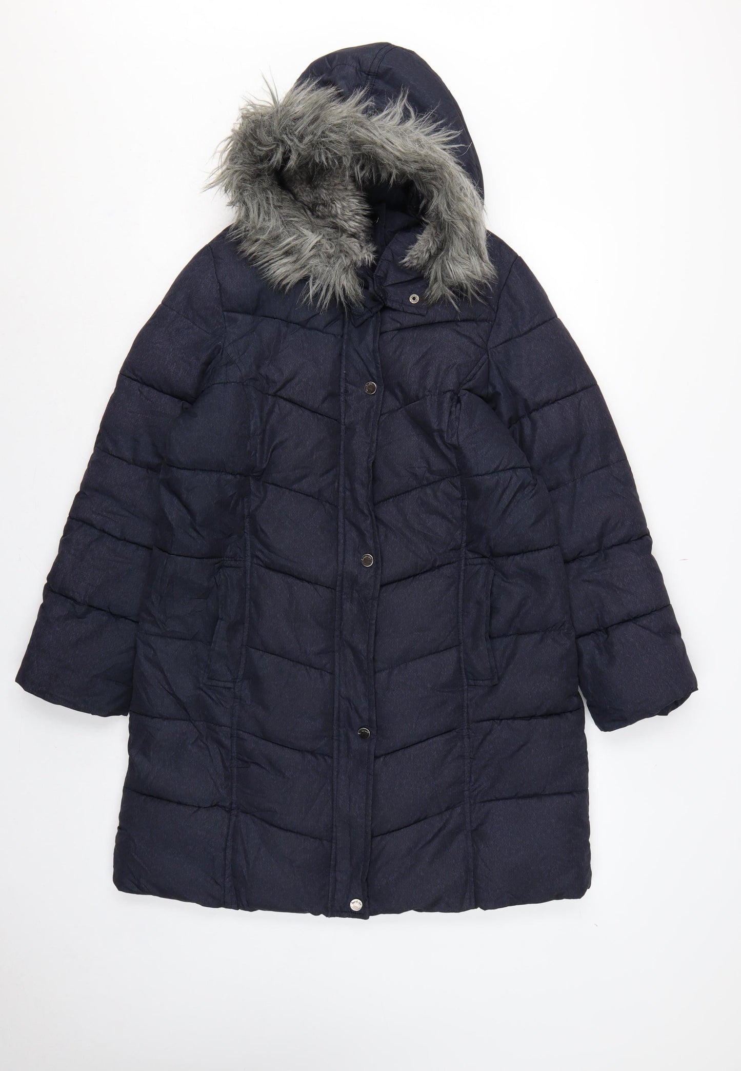 Principles Petite Ben de Lisi Women Blue UK 10 Puffer Parka Coat