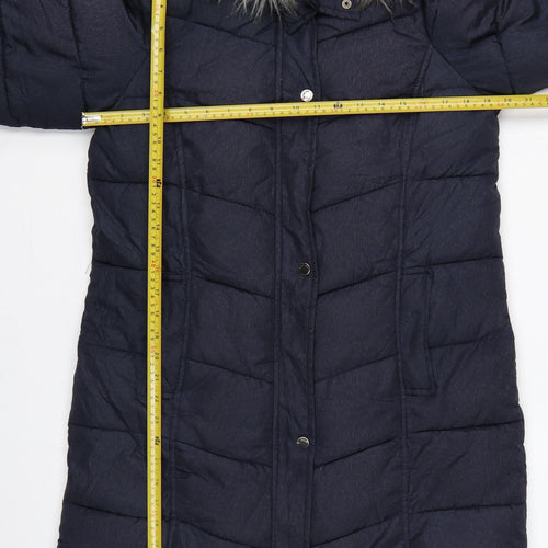 Principles Petite Ben de Lisi Women Blue UK 10 Puffer Parka Coat