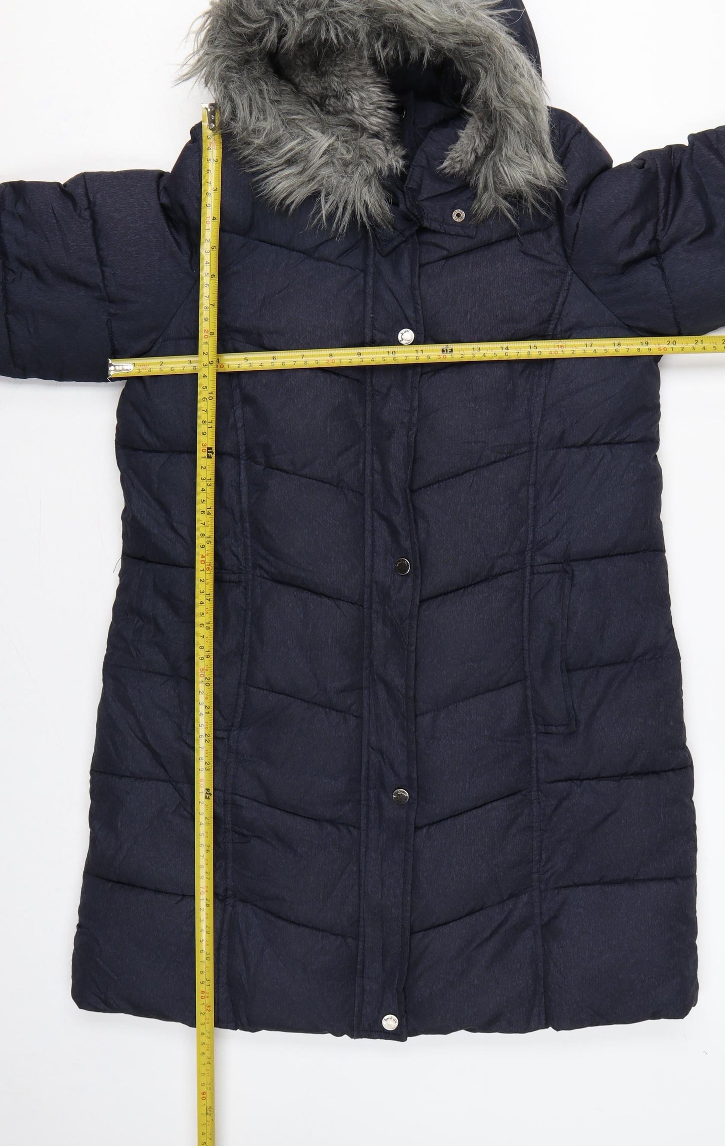 Principles Petite Ben de Lisi Women Blue UK 10 Puffer Parka Coat