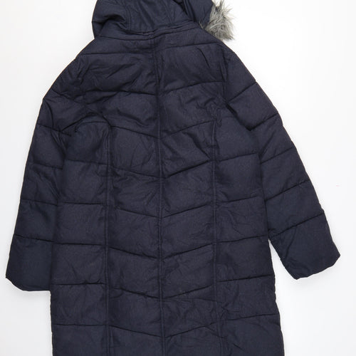Principles Petite Ben de Lisi Women Blue UK 10 Puffer Parka Coat