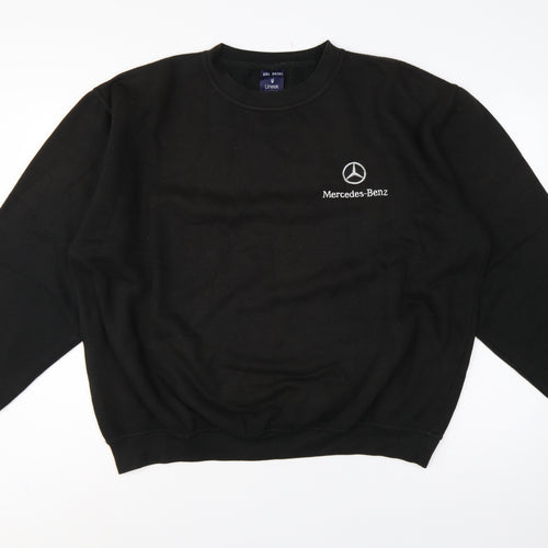 Uneek Men's Black 2XL Mercedes-Benz Embroidered Pullover Sweatshirt