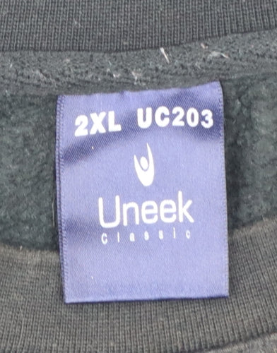 Uneek Men's Black 2XL Mercedes-Benz Embroidered Pullover Sweatshirt
