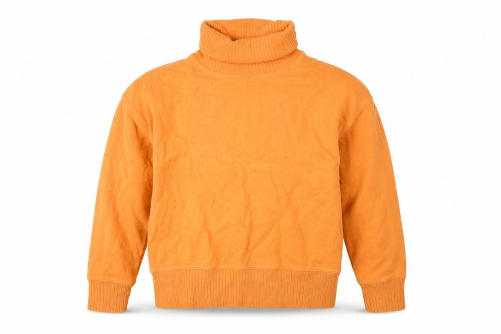 Next Women Orange UK 10 Cotton Roll Neck Pullover Sweatshirt