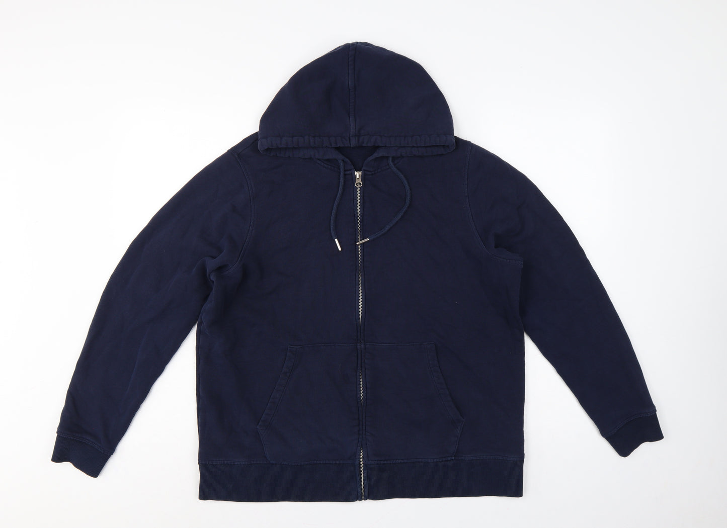 Marks and Spencer Women’s Navy Blue UK 16 Full Zip Hooded Cotton Hoodie
