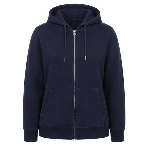 Marks and Spencer Women’s Navy Blue UK 16 Full Zip Hooded Cotton Hoodie
