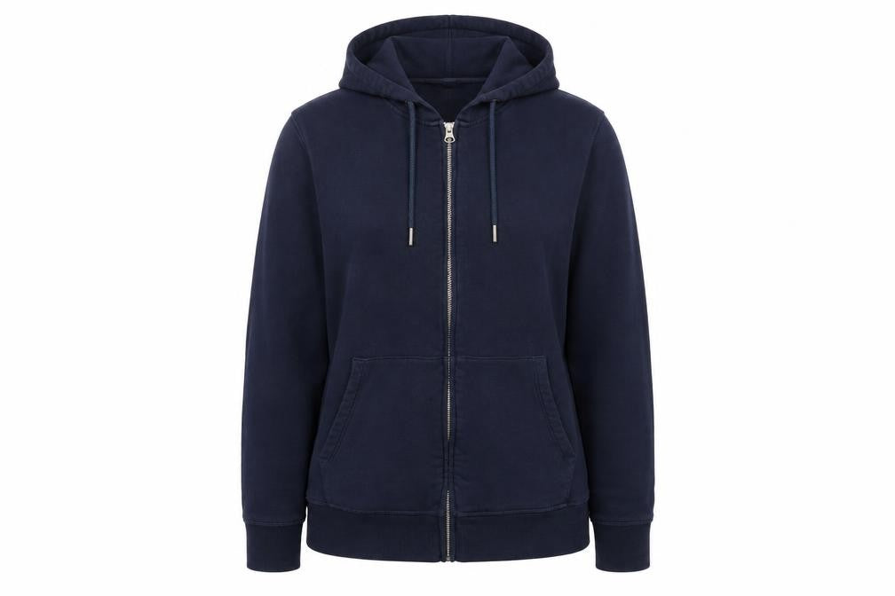 Marks and Spencer Women’s Navy Blue UK 16 Full Zip Hooded Cotton Hoodie