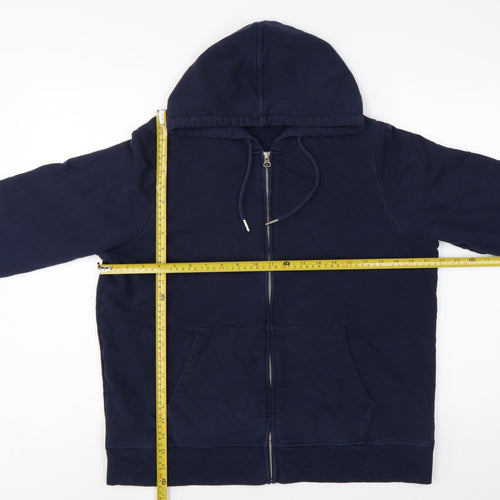 Marks and Spencer Women’s Navy Blue UK 16 Full Zip Hooded Cotton Hoodie