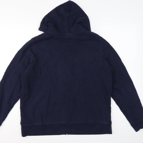 Marks and Spencer Women’s Navy Blue UK 16 Full Zip Hooded Cotton Hoodie