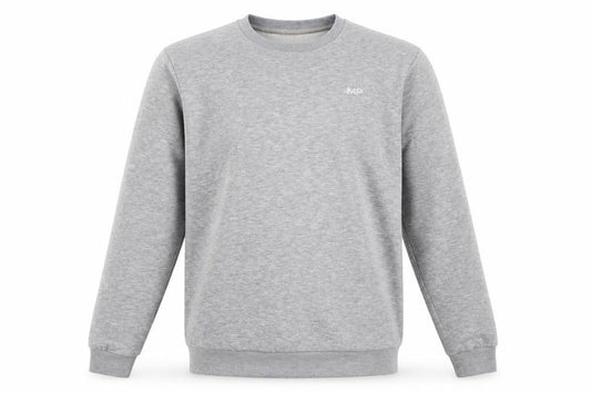 MP Men’s Grey M Crew Neck Logo Fleece Pullover Sweatshirt