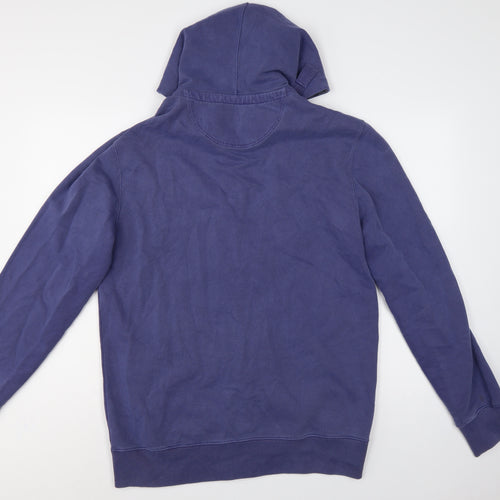 Barbour Men’s Blue L Full Zip Hooded Fleece Hoodie Pockets