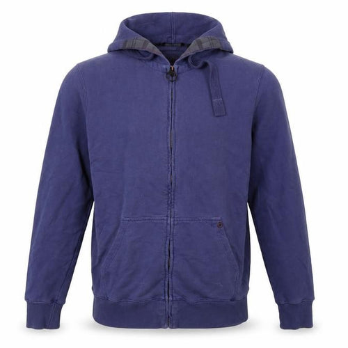 Barbour Men’s Blue L Full Zip Hooded Fleece Hoodie Pockets