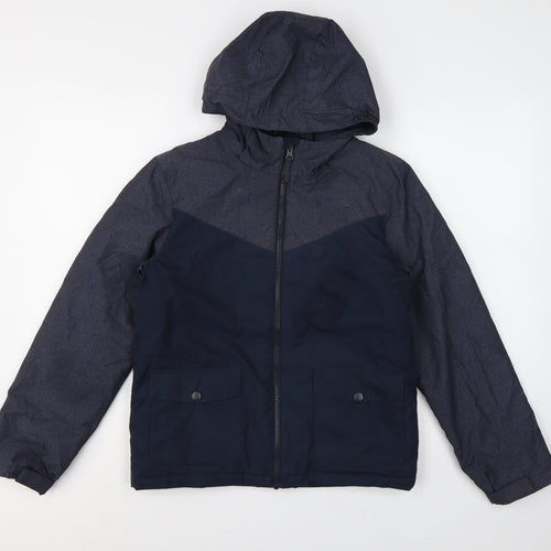 Mountain Warehouse Boys Blue 11-12 Padded Hooded Water Resistant Jacket