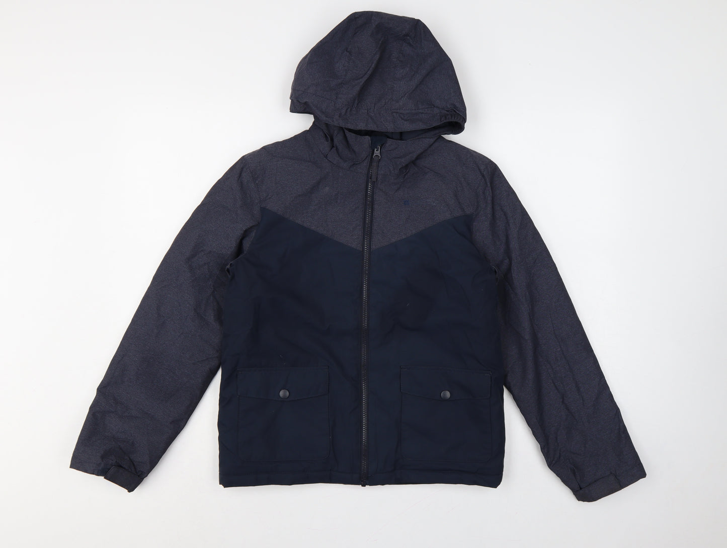 Mountain Warehouse Boys Blue 11-12 Padded Hooded Water Resistant Jacket