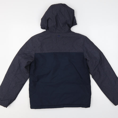 Mountain Warehouse Boys Blue 11-12 Padded Hooded Water Resistant Jacket