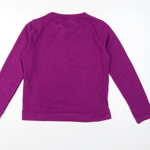 Boomerang Women Purple UK 12 Lace-Up Pullover Sweatshirt Gym