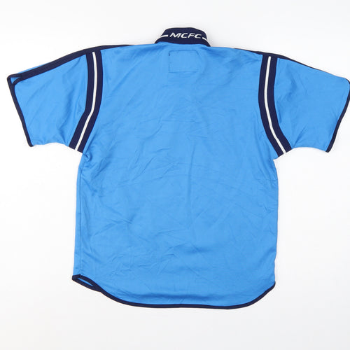 Le Coq Sportif Boys Blue 10 Years Polo Jersey Manchester City Football