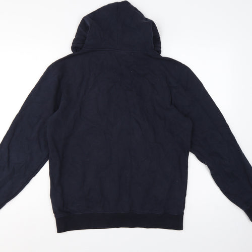 Champion Men’s Blue Small Pullover Logo Hoodie Cotton