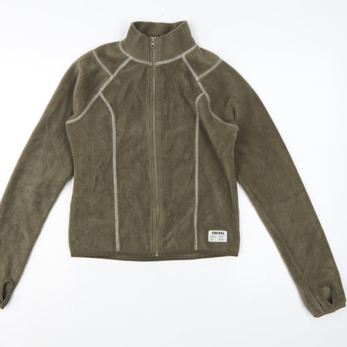 BDG Urban Outfitters Women Green S Fleece Full Zip Basic Jacket