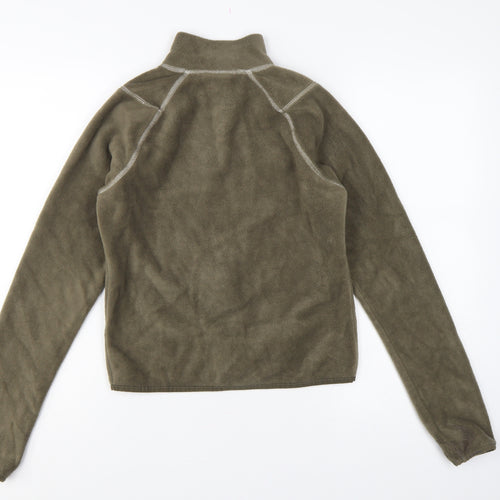 BDG Urban Outfitters Women Green S Fleece Full Zip Basic Jacket