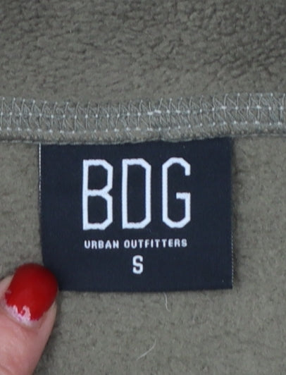 BDG Urban Outfitters Women Green S Fleece Full Zip Basic Jacket