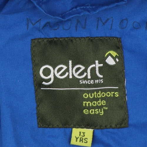Gelert Boys Blue Black 13 Years Stormlite Hooded Ski Jacket
