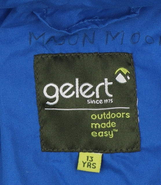 Gelert Boys Blue Black 13 Years Stormlite Hooded Ski Jacket