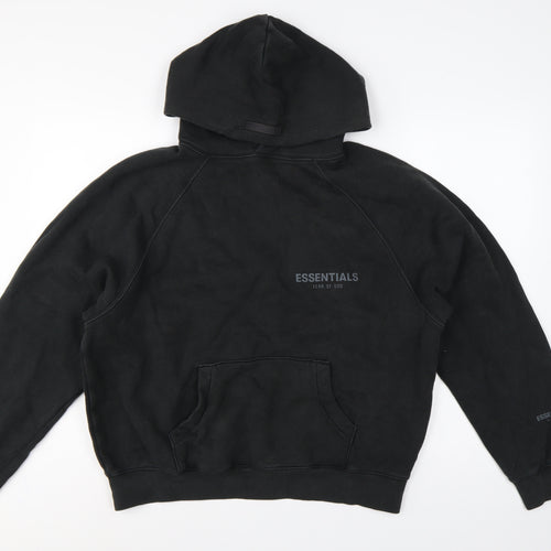 Essentials Fear of God Women’s Black XS Oversized Pullover Logo Hoodie