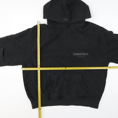 Essentials Fear of God Women’s Black XS Oversized Pullover Logo Hoodie