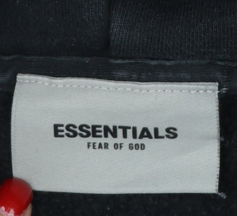 Essentials Fear of God Women’s Black XS Oversized Pullover Logo Hoodie