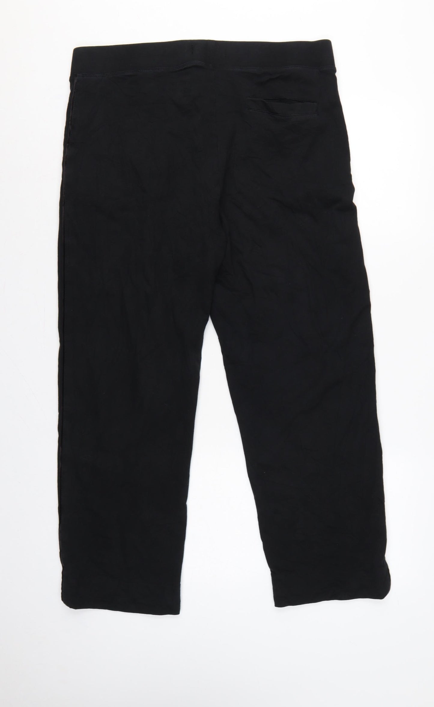 Marks & Spencer Women’s Black Size 16 Short Jogger Trousers Zip Pockets