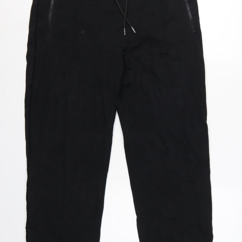 Marks & Spencer Women’s Black Size 16 Short Jogger Trousers Zip Pockets