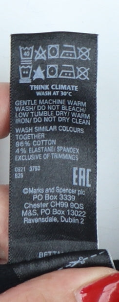 Marks & Spencer Women’s Black Size 16 Short Jogger Trousers Zip Pockets