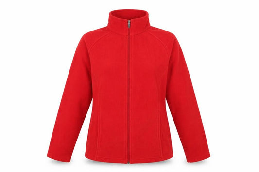 Lands' End Women Red L Fleece Full Zip Outdoor Jacket